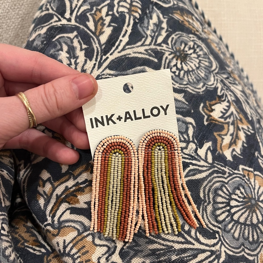 INK+ALLOY Beaded Fringe Earrings